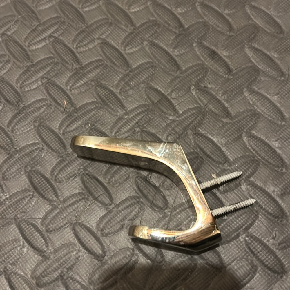 Silver/chrome colored hook
